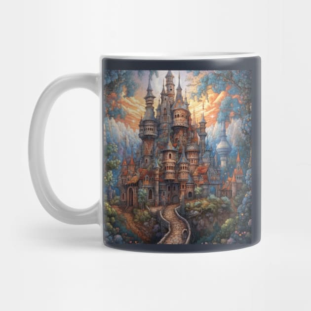 Magical Fairytale Castle in Enchanted Woods by EpicFoxArt